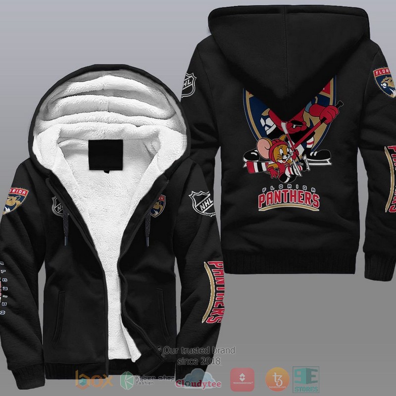 NEW Florida Panthers NHL Tom And Jerry Fleece Hoodie Jacket 1 Florida Panthers NHL Tom And Jerry Fleece Hoodie