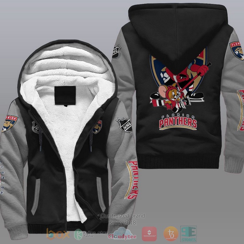 NEW Florida Panthers NHL Tom And Jerry Fleece Hoodie Jacket 2 Florida Panthers NHL Tom And Jerry Fleece Hoodie 1