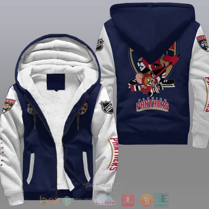 NEW Florida Panthers NHL Tom And Jerry Fleece Hoodie Jacket 3 Florida Panthers NHL Tom And Jerry Fleece Hoodie 1 2