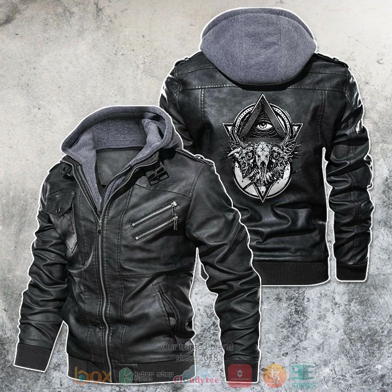 NEW Freemasonry Evil Men Leather Jacket 1 Freemasonry Evil Leather Jacket