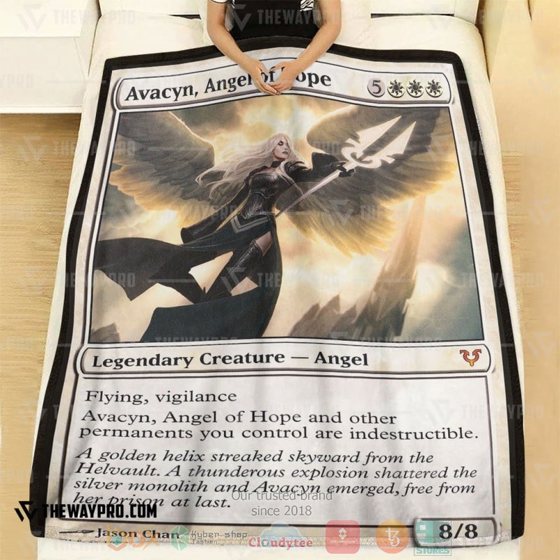 Game Magic The Gathering Avacyn Angel Of Hope Soft Blanket 1
