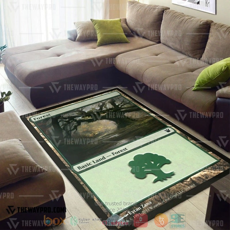 Game Magic The Gathering Basic Land Forest Rug 1