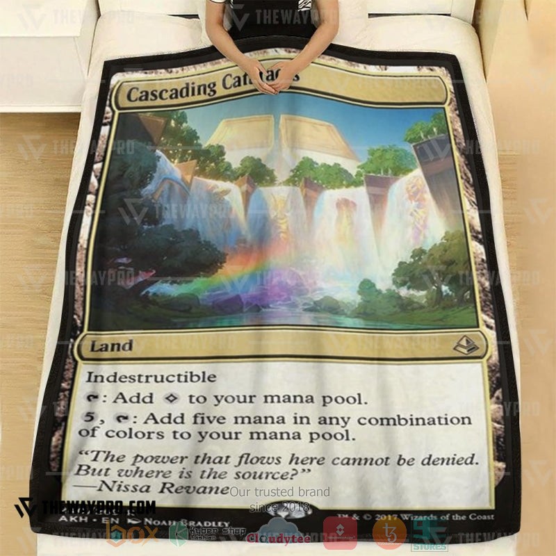 Game Magic The Gathering Cascading Cataracts Soft Blanket 1