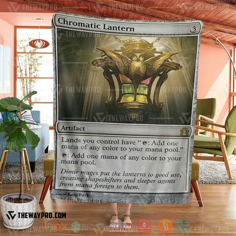 Game Magic The Gathering Chromatic Latern Soft Blanket 1