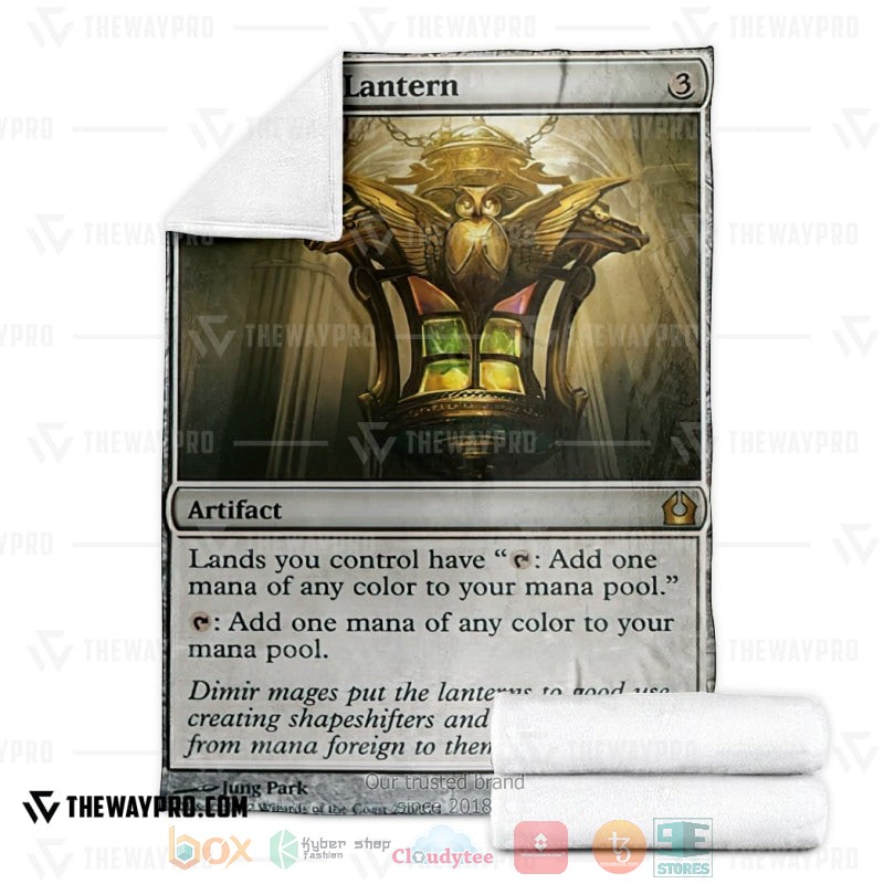 NEW Magic The Gathering Chromatic Latern Soft Blanket 4 Game Magic The Gathering Chromatic Latern Soft Blanket 1 2 3