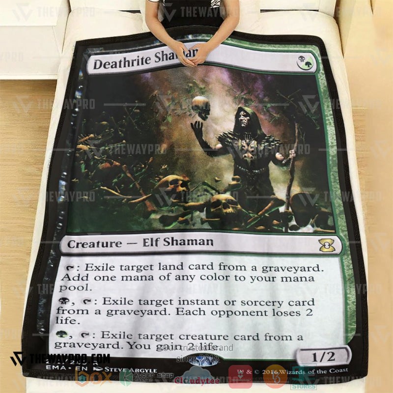 Game Magic The Gathering Deathrite Shaman Soft Blanket 1