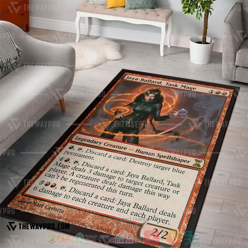 Game Magic The Gathering Jaya Ballard Task Mage Rug 1