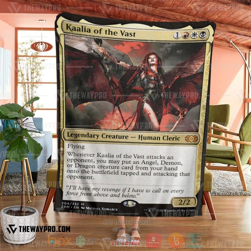 Game Magic The Gathering Kaalia of the Vast Legendary Creature Soft Blanket 1