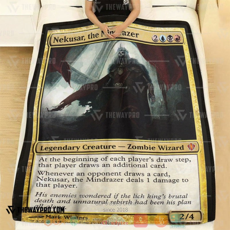 Game Magic The Gathering Nekusar The Mindrazer Soft Blanket 1