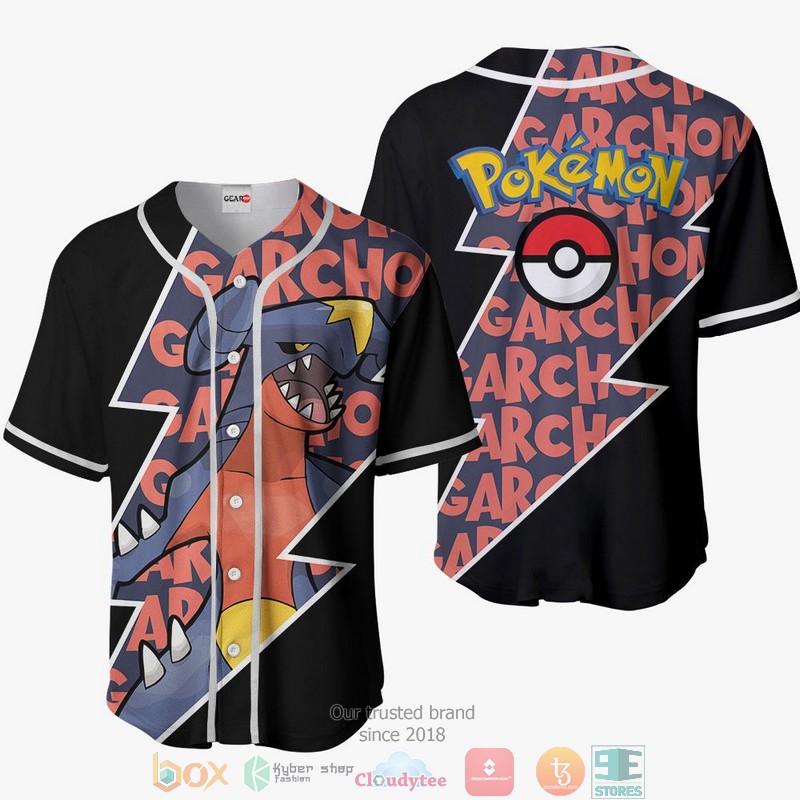 Garchomp Pokemon Baseball Jersey Shirt