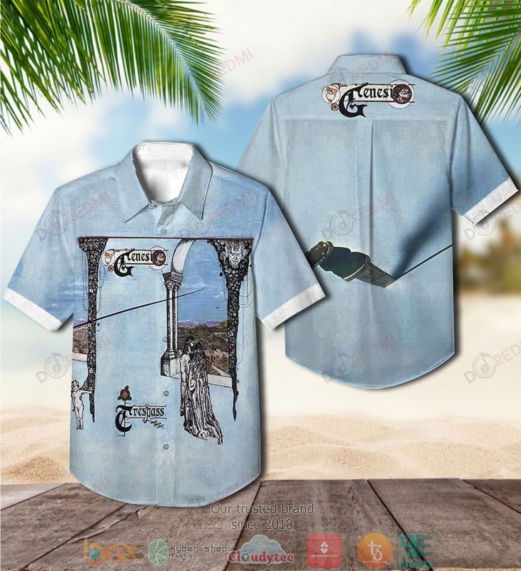 Genesis Trespass Light Blue Hawaiian Shirt 1 Genesis Trespass Light Blue Hawaiian Shirt