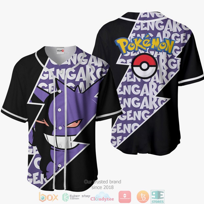 Gengar Pokemon Baseball Jersey Shirt 7 Gengar Pokemon Baseball Jersey Shirt
