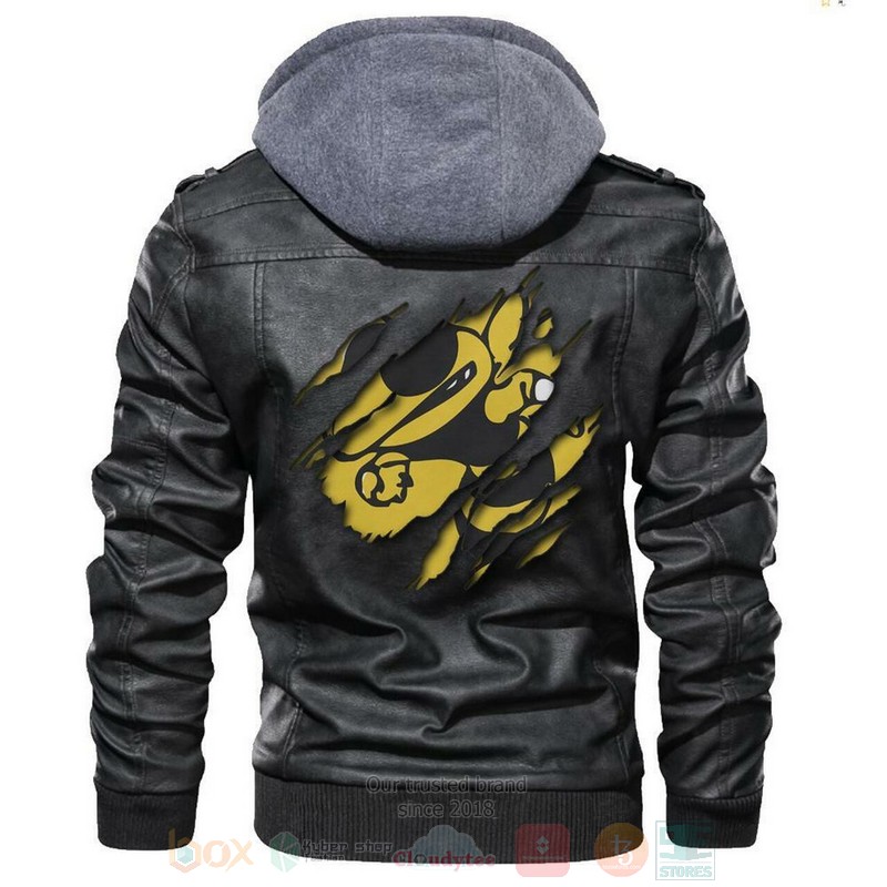 Georgia Tech Yellow Jackets NCAA Black Motorcycle Leather Jacket