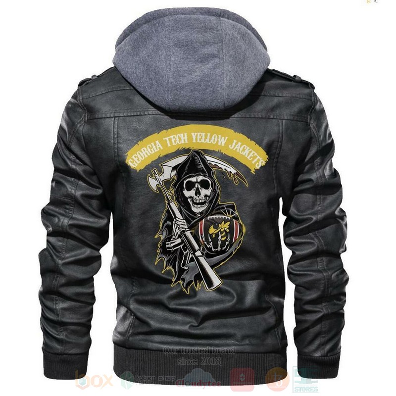 Georgia Tech Yellows NCAA Football Sons of Anarchy Blacks Leather Jacket