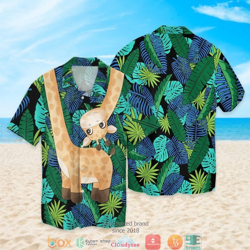 Giraffes Gift Short Sleeve Hawaiian Shirt 1 Giraffes Gift Short Sleeve Hawaiian Shirt