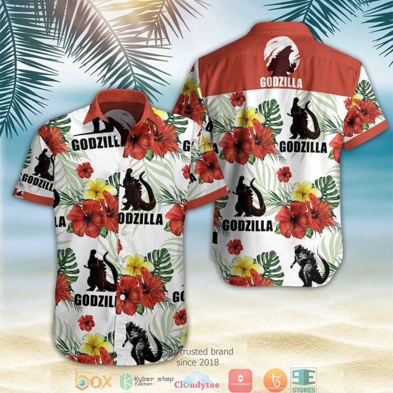 Godzilla III Short Sleeve Hawaiian Shirt 1 Godzilla III Short Sleeve Hawaiian Shirt