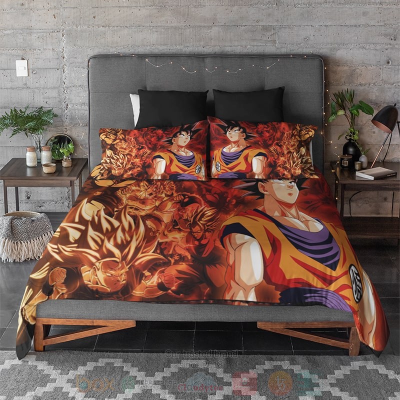Goku Super Saiyan Modes Soft and Comfortable DBZ Bedding Set 1