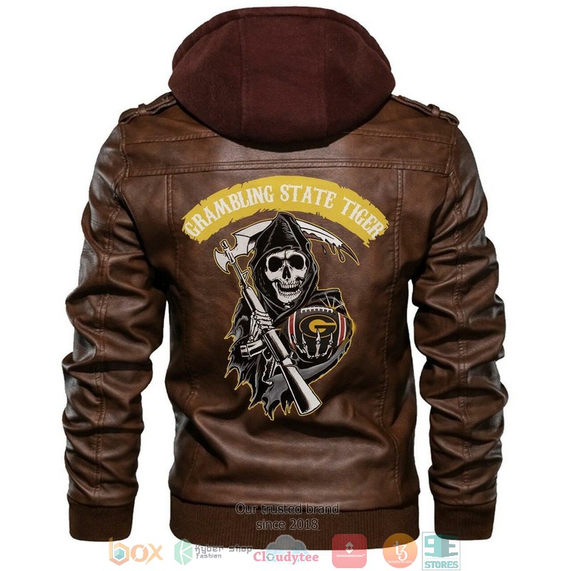 Grambling State Tiger NCAA Football Sons Of Anarchy Brown Leather Jacket 5 Grambling State Tiger NCAA Football Sons Of Anarchy Brown Leather Jacket