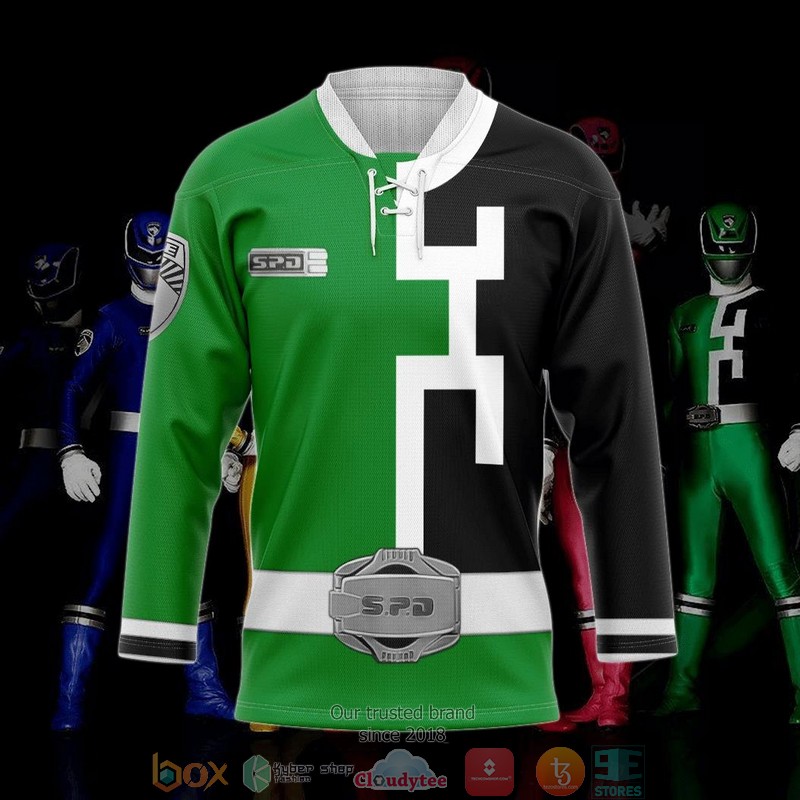 Green Ranger S.P.D Hockey Jersey Shirt 3 Green Ranger S P D Hockey Jersey Shirt 1 2
