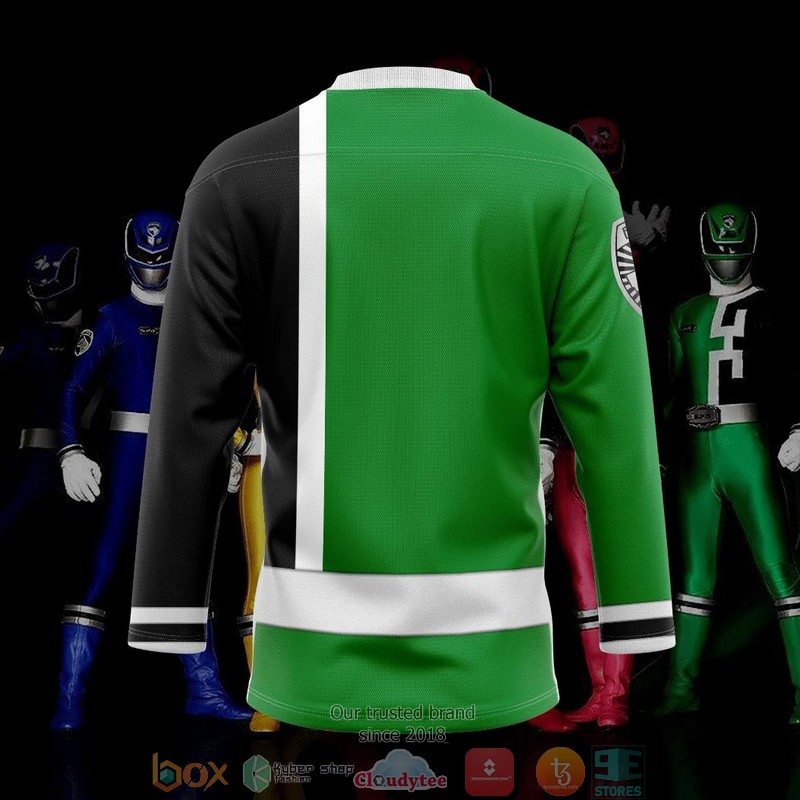 Green Ranger S.P.D Hockey Jersey Shirt 4 Green Ranger S P D Hockey Jersey Shirt 1 2 3