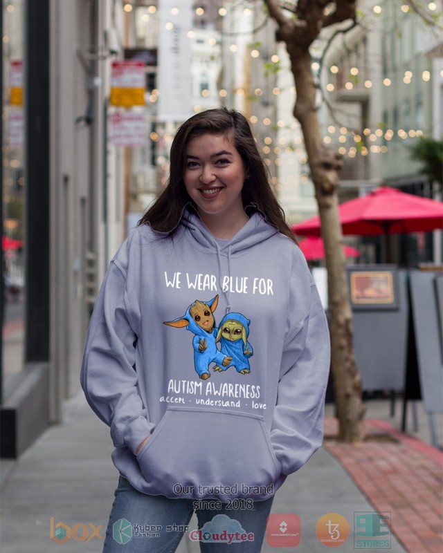 Groot Baby Yoda We Were Blue For Autism Awareness Shirt Hoodie 1 2 3 4 5 6 7 8 9 10 11