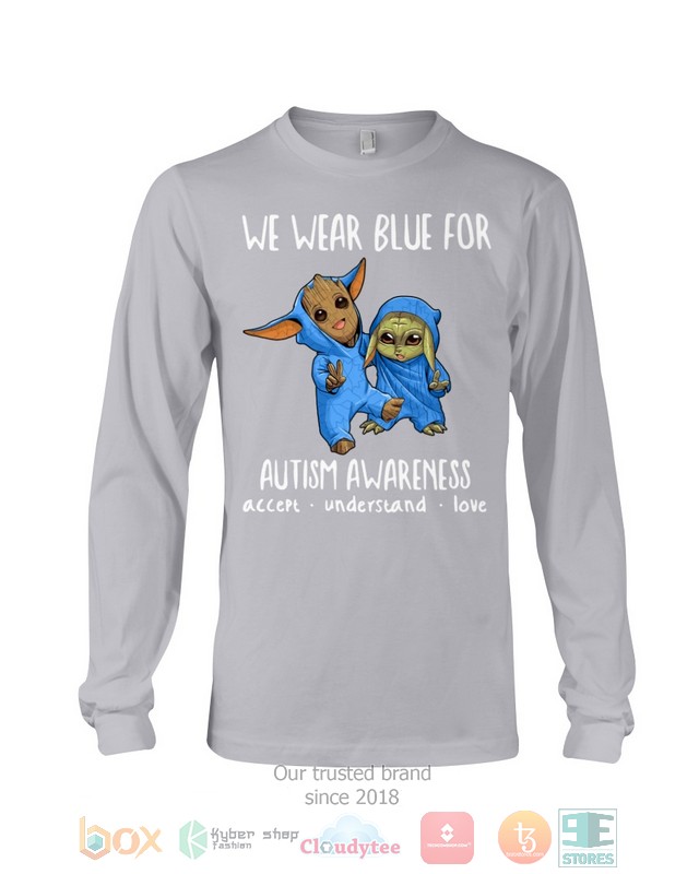 Groot Baby Yoda We Were Blue For Autism Awareness Shirt Hoodie 1 2 3 4 5 6 7 8 9 10 11 12 13 14 15 16 17 18