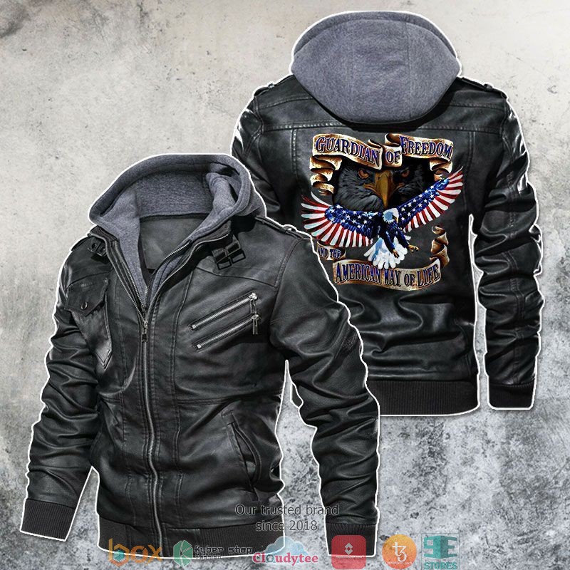 Guardian Of Freedom To Be American Way Of Life Veteran Leather Jacket