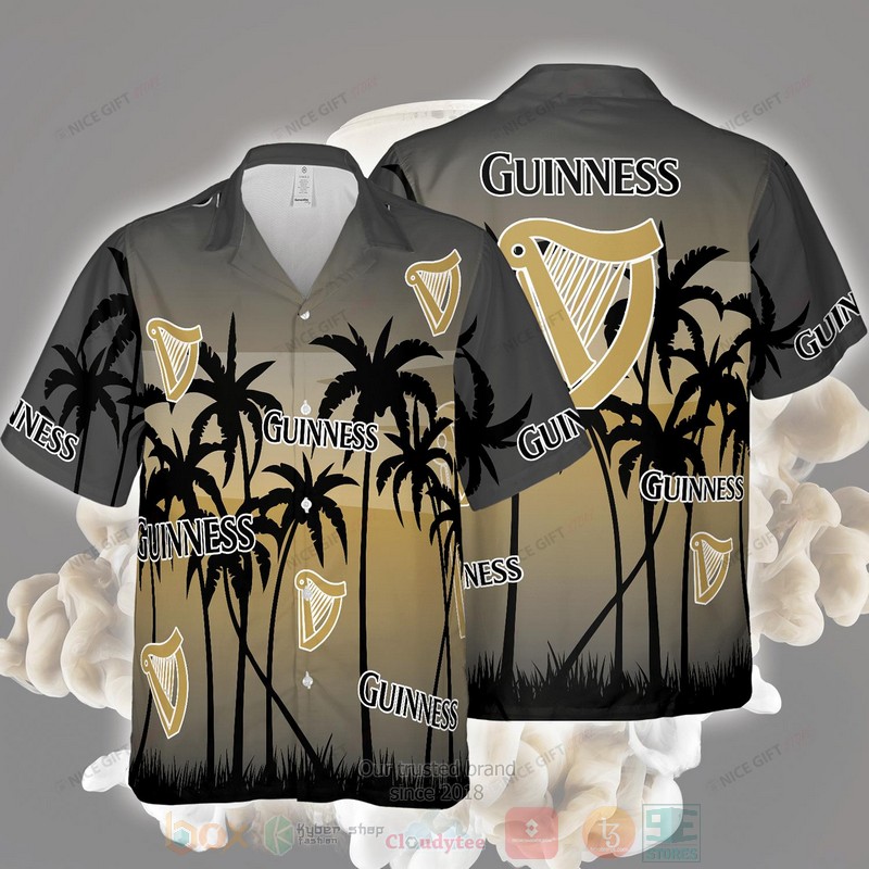 Guinness palm tree Hawaiian shirt