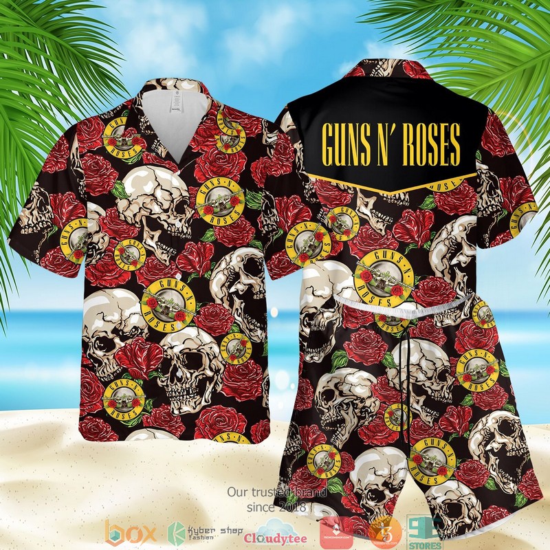 Guns N Roses Skull Hawaian Summer Outfit