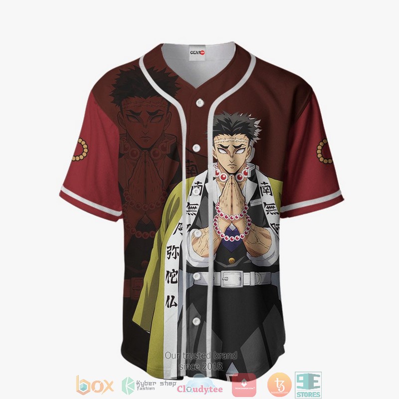 Gyomei Himejima Demon Slayer Baseball Jersey Shirt 2 Gyomei Himejima Demon Slayer Baseball Jersey Shirt 1