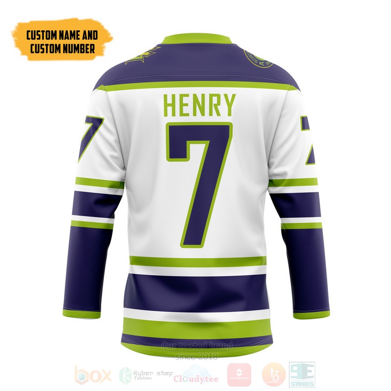 HP Lovecraft Cthulhu Miskatonic Personalized White Hockey Jersey 1