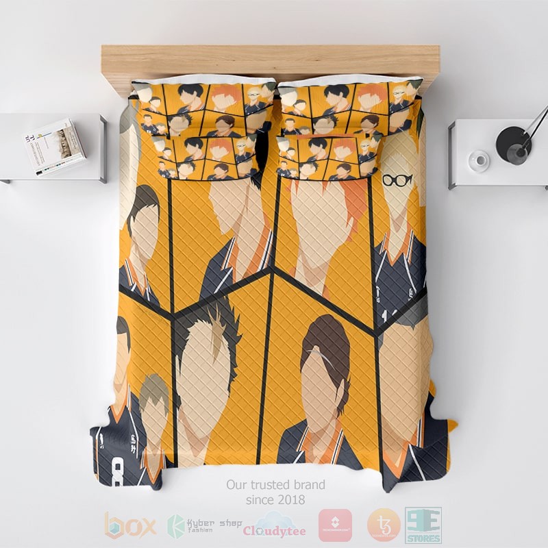 Haikyuu Karasuno Team Sketch Color Bedding Set 1 2