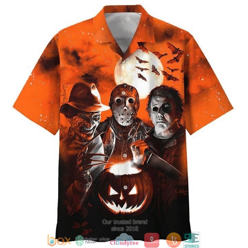Happy Halloween Jason Voorhees Short Sleeve Hawaiian Shirt 2 Happy Halloween Jason Voorhees Short Sleeve Hawaiian Shirt