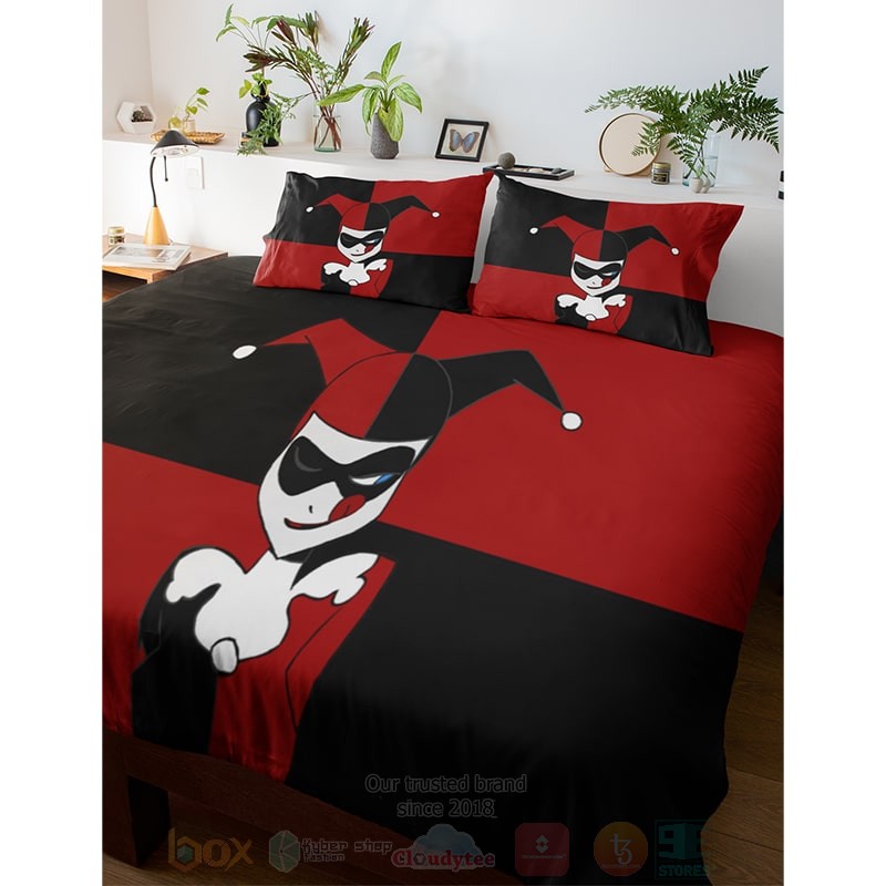 BEST Harley Quinn Joker Crazy Duvet Cover Bed Sets 3 Harley Quinn Joker Crazy Bedding Set 1 2