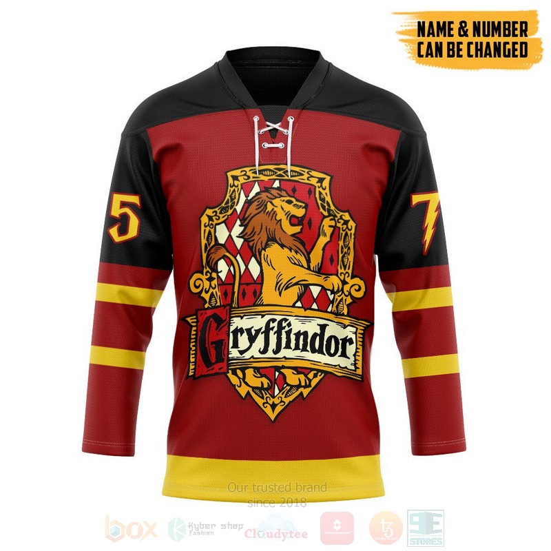 Harry Potter H P Gryffindor Personalized Hockey Jersey