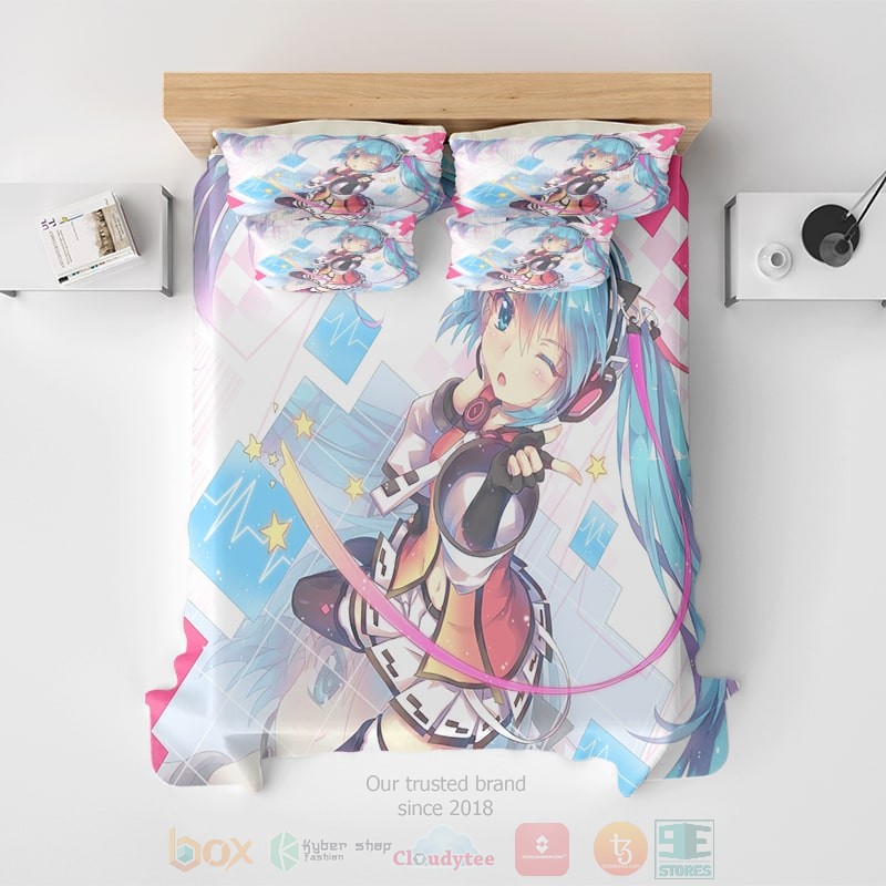 HOT Hatsune Miku Dj Techno Cool Vocaloid Bedroom Bedding Set 2 Hatsune Miku Dj Techno Cool Vocaloid Bedding Set 1