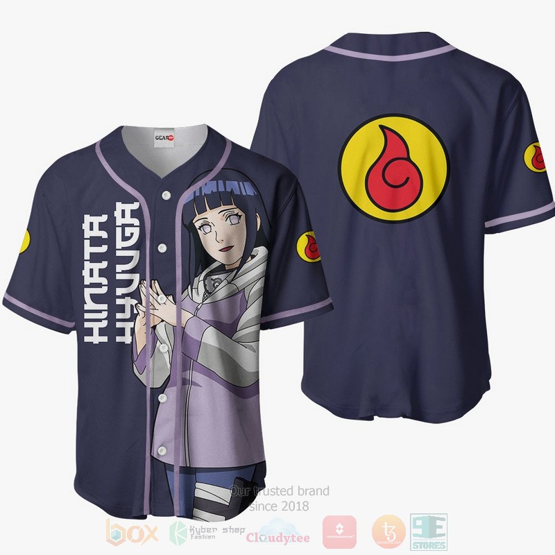 HOT Hinata Hyuuga Naruto Anime Baseball Jersey shirt 1 Hinata Hyuuga Naruto Anime Baseball Jersey