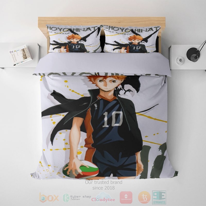 HOT Hinata Shouyou Haikyuu Kurasano Number 10 Embossed Bedroom Bedding Set 5 Hinata Shouyou Haikyuu Kurasano Number 10 Embossed Bedding Set