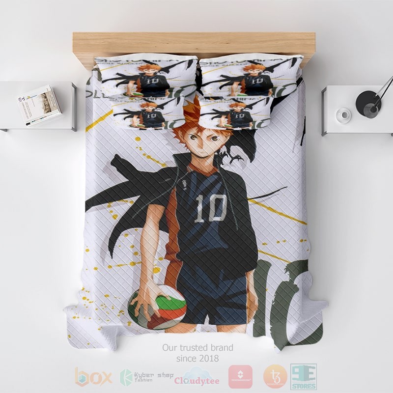 HOT Hinata Shouyou Haikyuu Kurasano Number 10 Embossed Bedroom Bedding Set 2 Hinata Shouyou Haikyuu Kurasano Number 10 Embossed Bedding Set 1