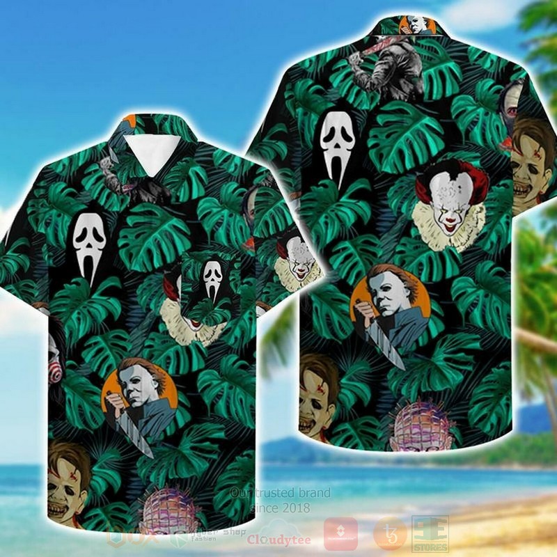 BEST Horror Halloween All Over Print Aloha Shirt 3 Horror Halloween Short Sleeve Hawaiian Shirt