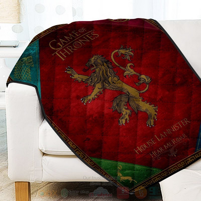 BEST House Lannister Game of Thrones Quilted Fabric 3 House Lannister Game of Thrones Quilt 1 2