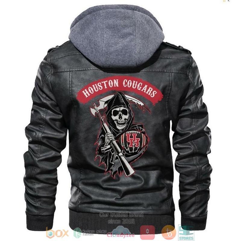 Houston Cougars NCAA Football Sons Of Anarchy Black Leather Jacket