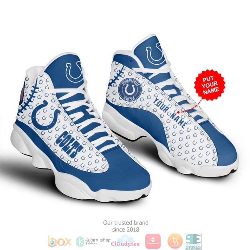 Indianapolis Colts NFL 5 Football Air Jordan 13 Sneaker Shoes