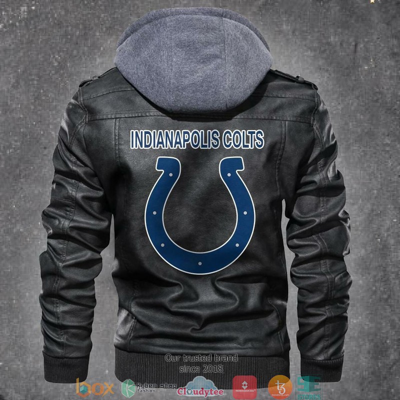 Indianapolis Colts logo NFL Football Leather Jacket