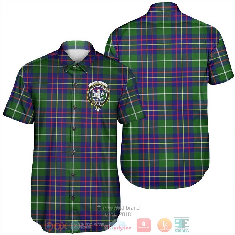 NEW Inglis Modern Tartan Crest Hawaii Shirt 6 Inglis Modern Tartan Crest Hawaiian Shirt