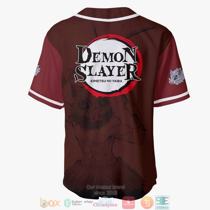 Inosuke Demon Slayer Red Baseball Jersey Shirt 3 Inosuke Demon Slayer Red Baseball Jersey Shirt 1 2