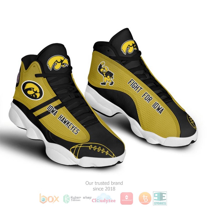 NEW Iowa Hawkeyes NCAA Football Air Jordan 13 shoes sneakers 1 Iowa Hawkeyes NCAA Football Air Jordan 13 shoes