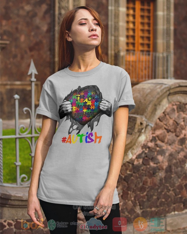 HOT It's Ok To Be A Different Autish hoodie, shirt 3 Its Ok To Be A Different Autish Shirt Hoodie 1 2