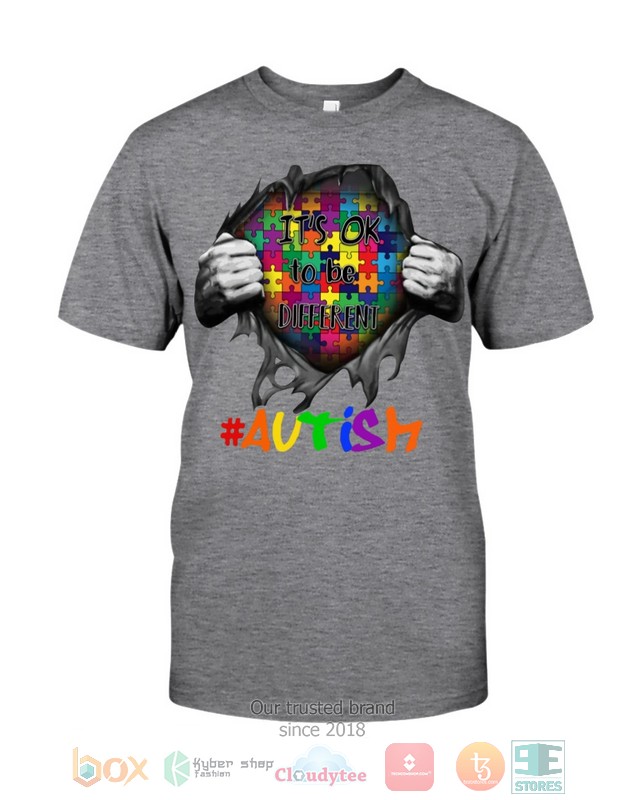 HOT It's Ok To Be A Different Autish hoodie, shirt 4 Its Ok To Be A Different Autish Shirt Hoodie 1 2 3