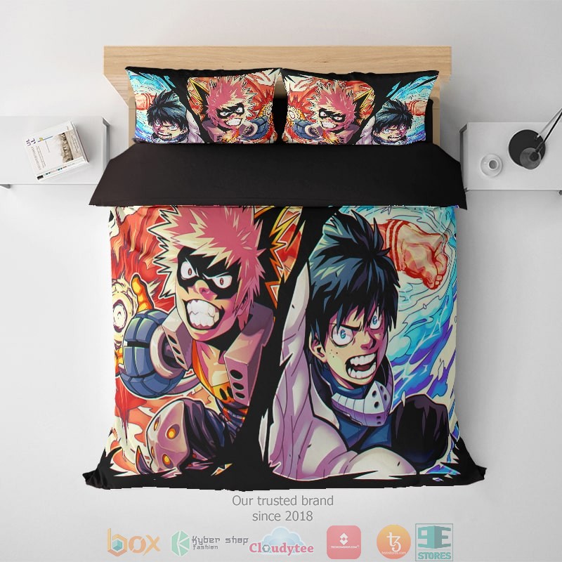 Izuku Midoriya Katsuki Bakugo Cool Pair Bedding Set 1 Izuku Midoriya Katsuki Bakugo Cool Pair Bedding Set